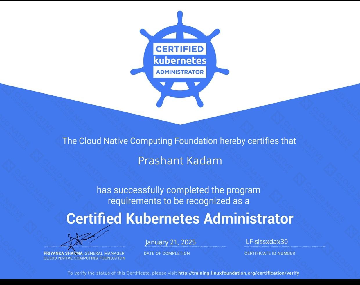 CKA Certificate